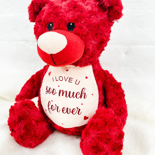 Personalised Red Teddy Bear