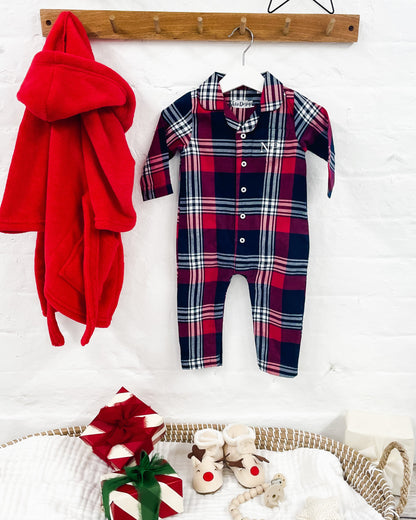 Personalised initial Tartan Romper Onesie