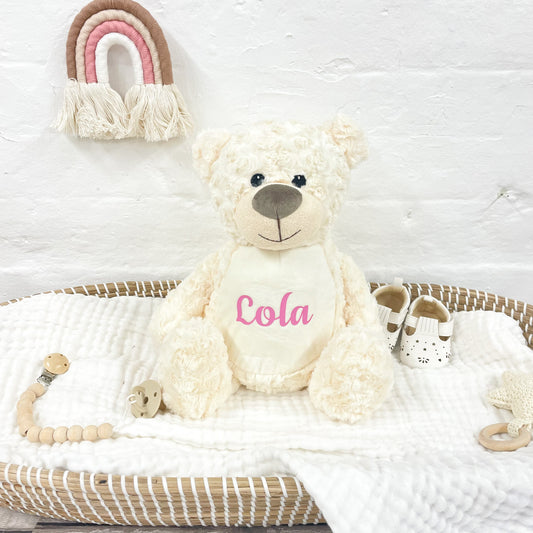 Personalise Cream Teddy Soft Toy