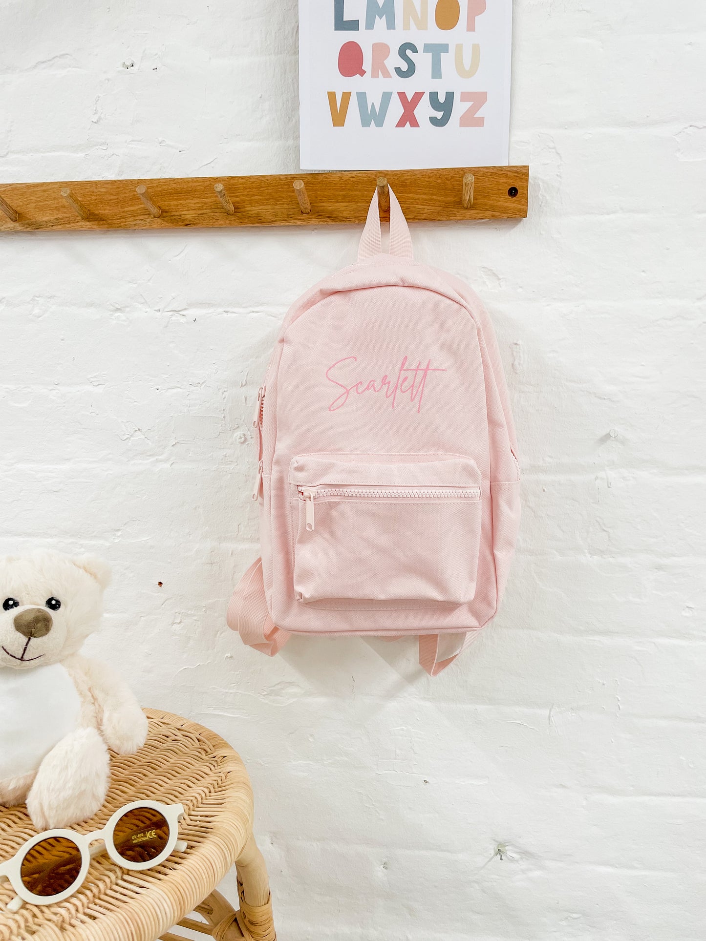 Personalised Kid's Mini Backpack - Baby Pink