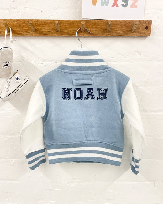 Varsity Jacket - Dusky Blue
