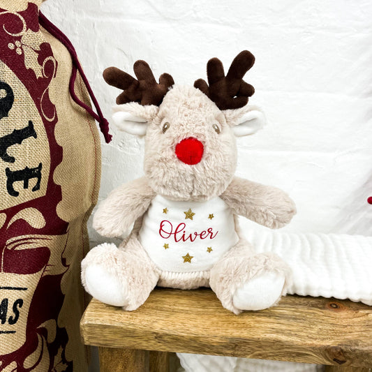 Personalised Name Reindeer Mini Soft Toy