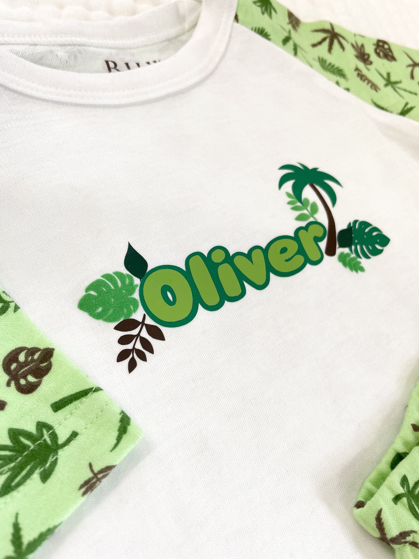Personalised Palm Leaf Children's Short Pyjamas