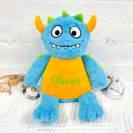 Personalised Blue Monster Soft Toy