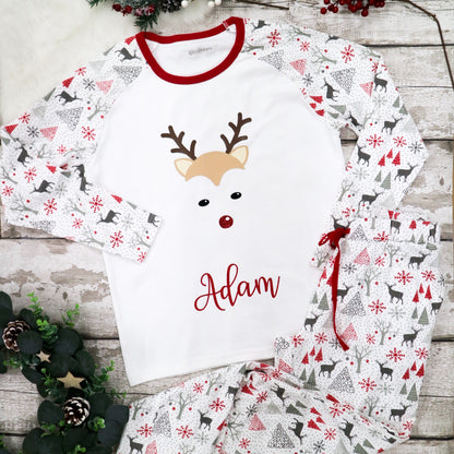 Men's Personalised Reindeer Pyjamas