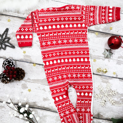 Baby Personalised Fair Isle Print Bodysuit