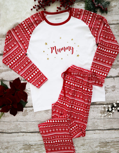 Women's Personalised Christmas Fair Isle Pyjamas