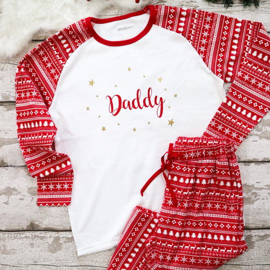 Men's Personalised Christmas Fair Isle Pyjamas