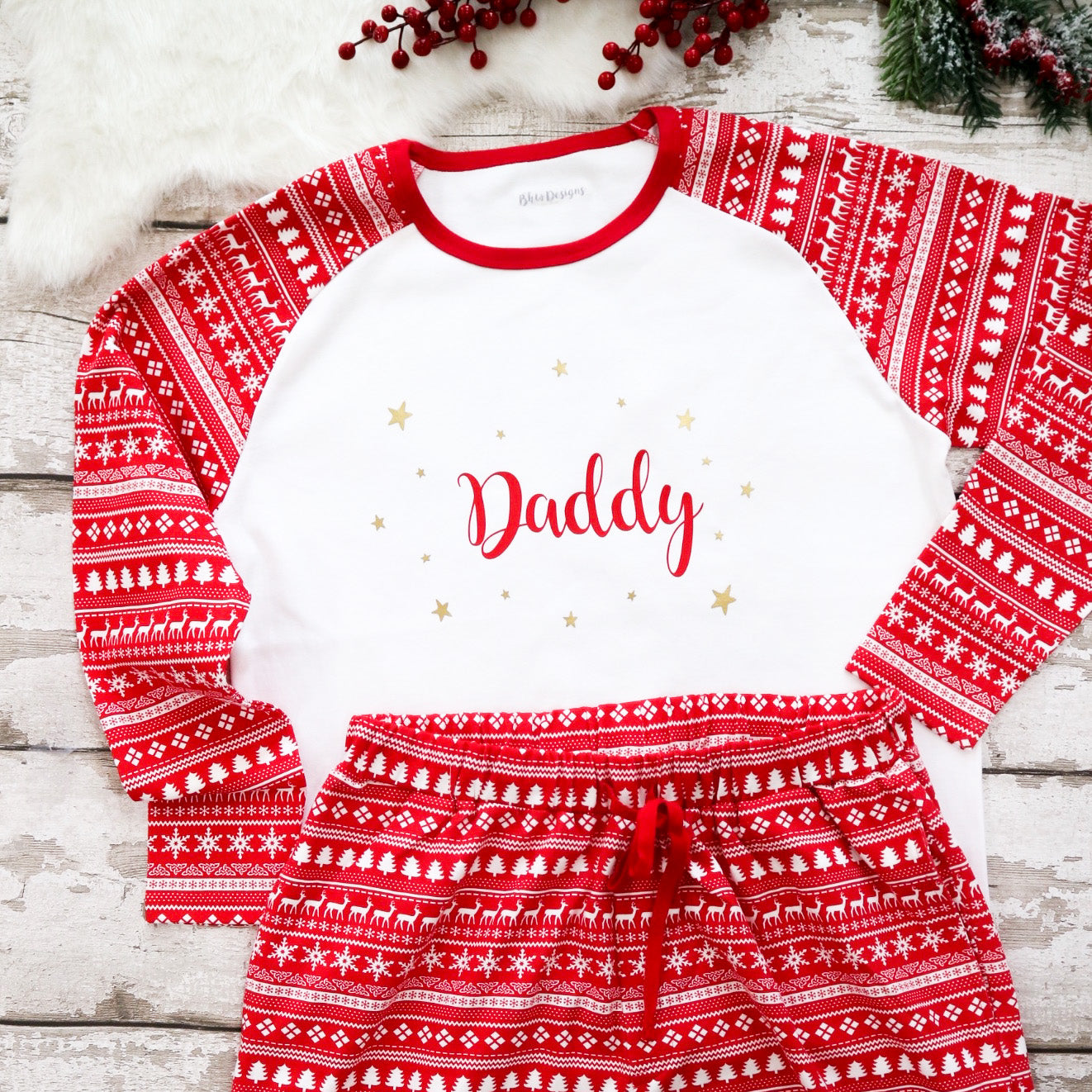 Men's Personalised Fair Isle Pyjamas