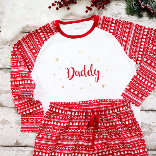 Men's Personalised Christmas Fair Isle Pyjamas