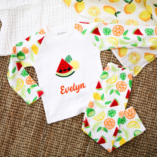 Personalised Children's Fruit Pyjamas