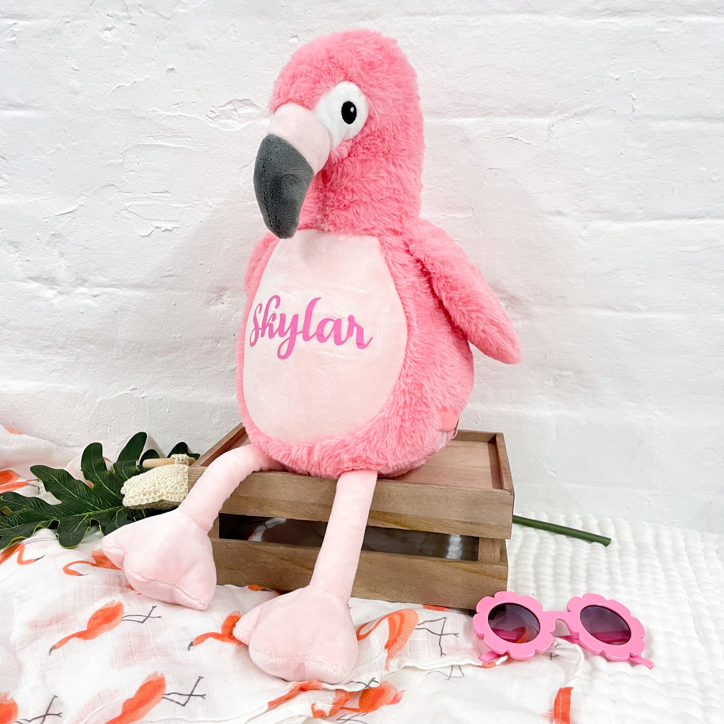 Personalised Flamingo Soft Toy