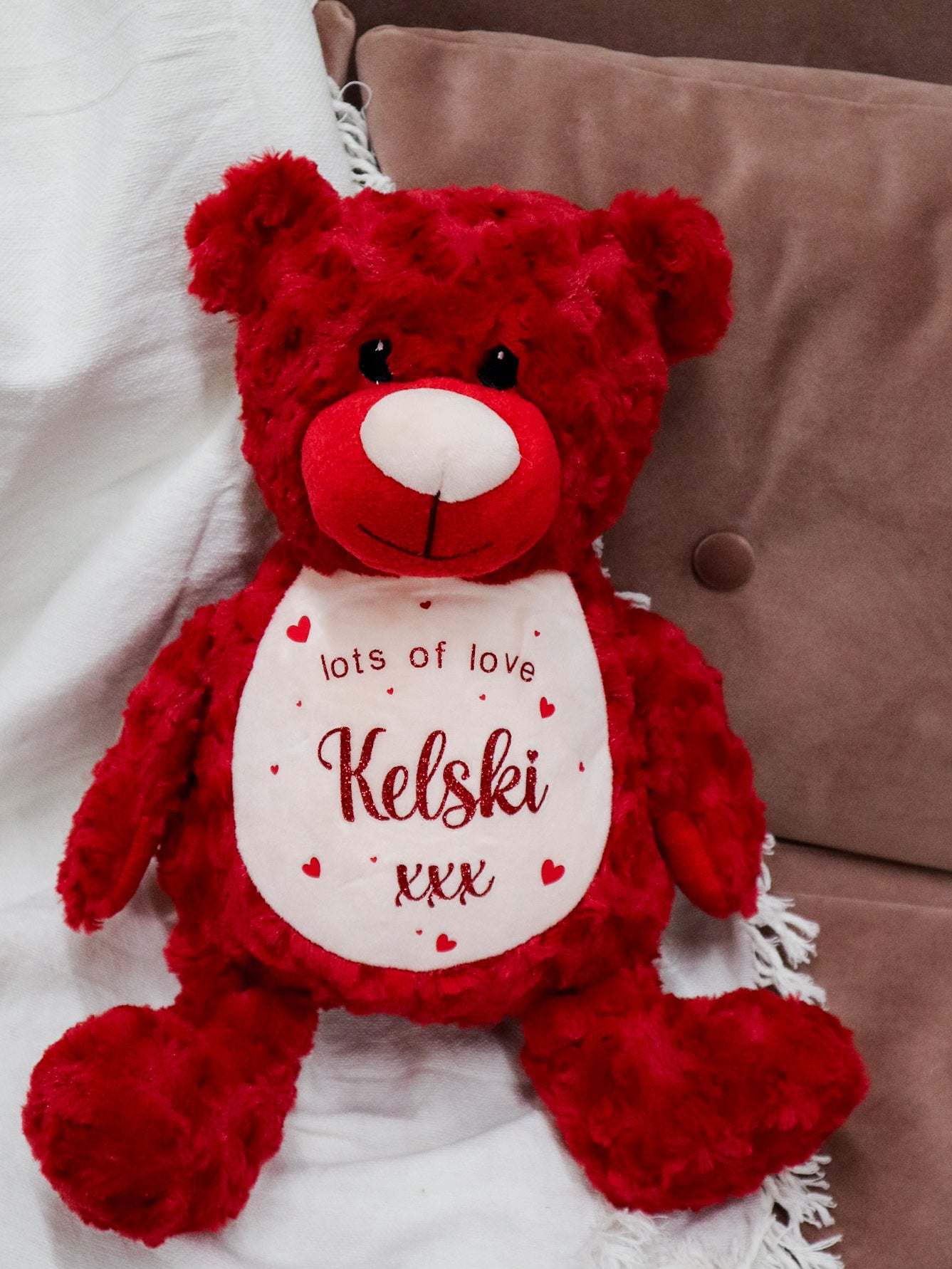 Personalised Red Teddy Bear
