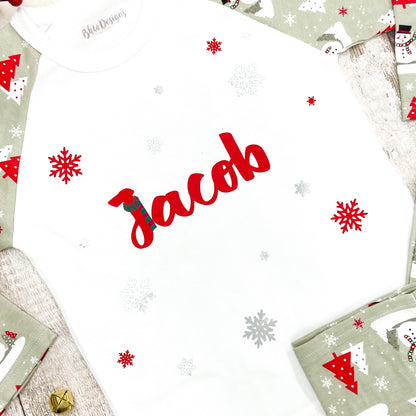 Personalised Snowman Pyjamas
