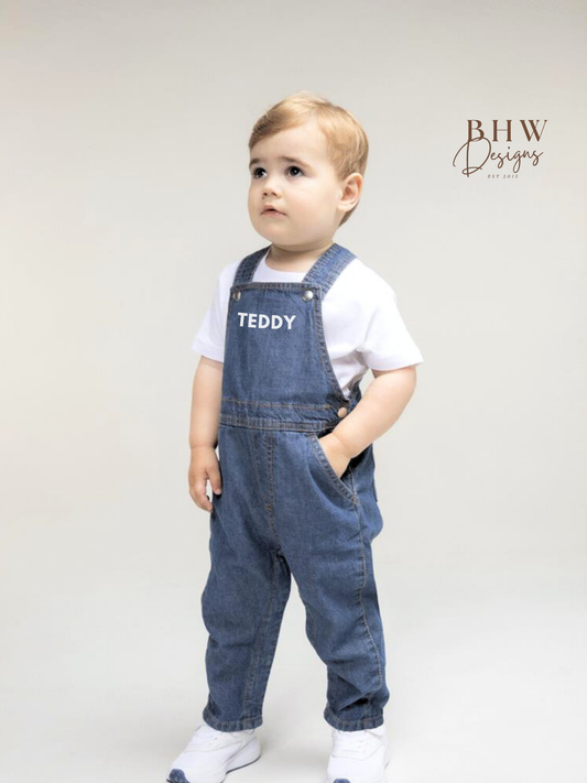 Personalised Denim Dungarees