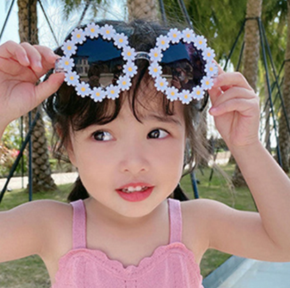 Children's White Daisy Sunglasses