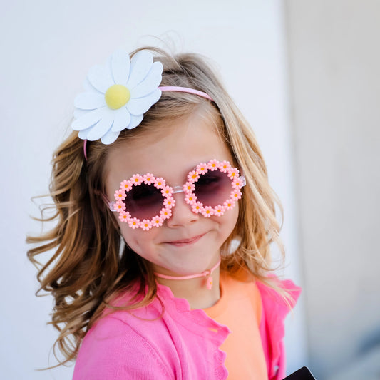 Children's Pink Daisy Sunglasses